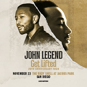 John Legend — Get Lifted 20th Anniversary Tour performance at The Rady Shell (Nov. 23, 2025).